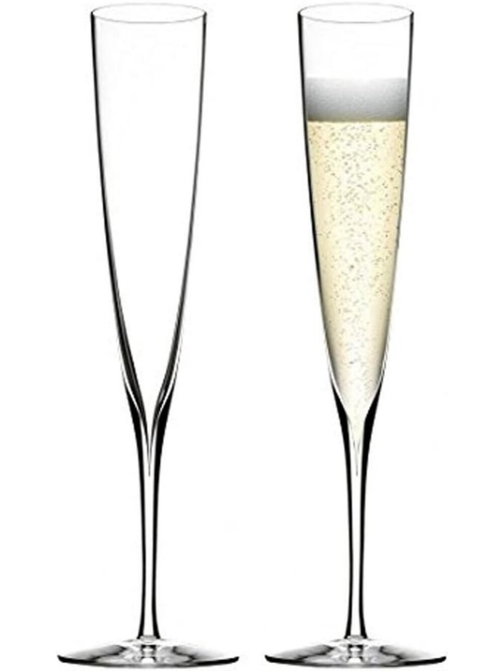 Elegant Trumpet Flute Pair - Crystal Glassware for Celebrations & Special